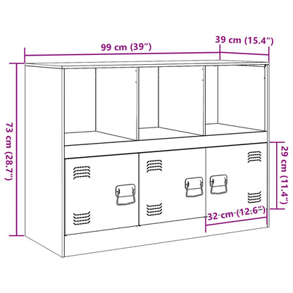 Sideboard Olivgrün 99x39x73 cm Stahl