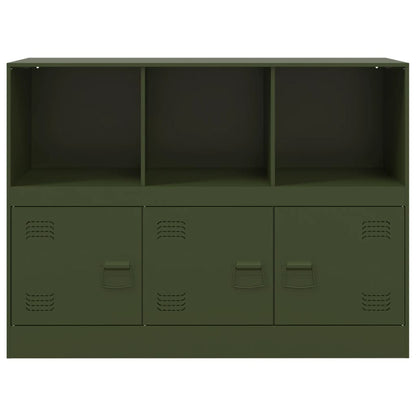 Sideboard Olivgrün 99x39x73 cm Stahl