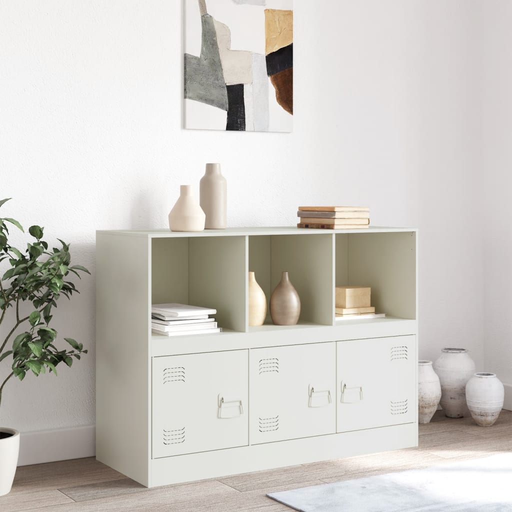 Sideboard Weiß 99x39x73 cm Stahl