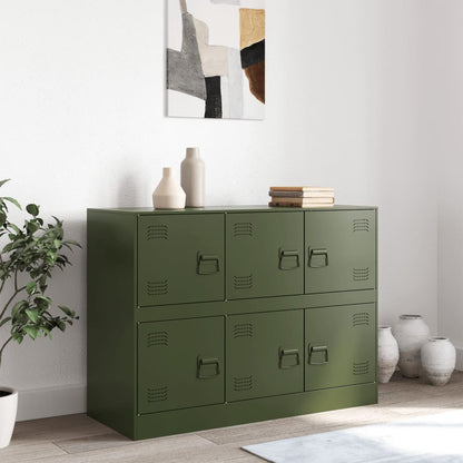 Sideboard Olivgrün 99x39x73 cm Stahl