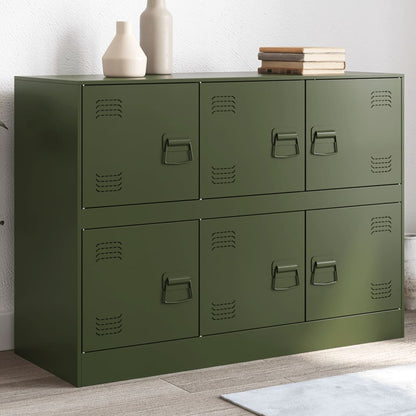 Sideboard Olivgrün 99x39x73 cm Stahl