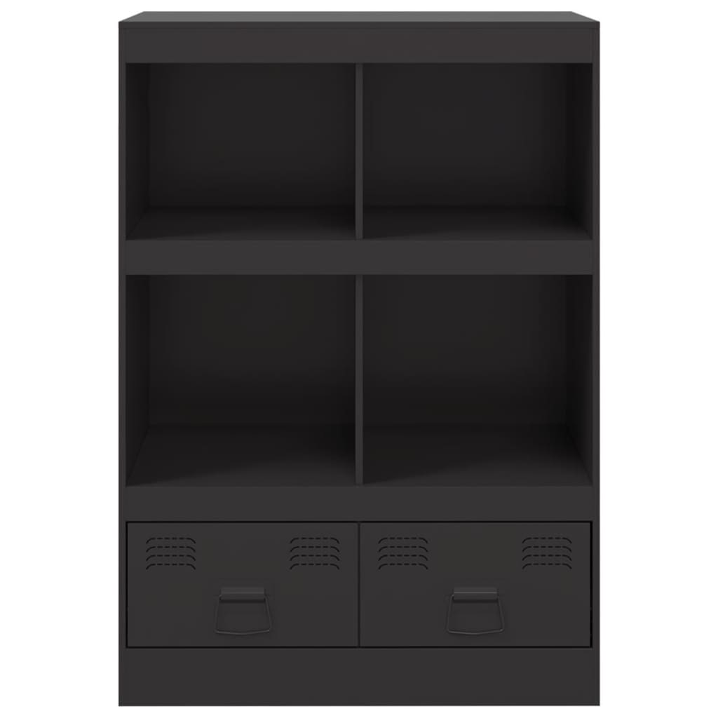 Highboard Schwarz 67x39x95 cm Stahl