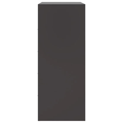 Highboard Schwarz 67x39x95 cm Stahl