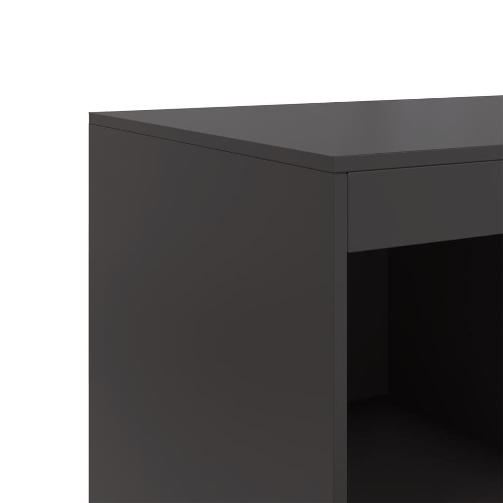 Highboard Schwarz 67x39x95 cm Stahl