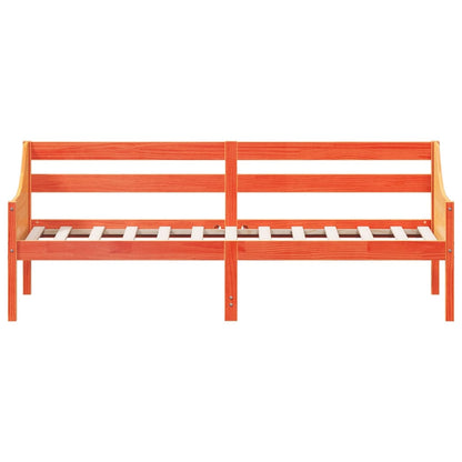 Tagesbett ohne Matratze Wachsbraun 100x200 cm Massivholz Kiefer