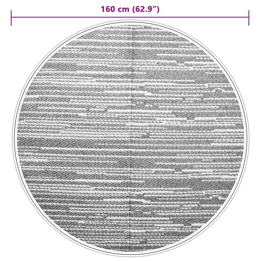 Outdoor-Teppich Braun Ø160 cm PP