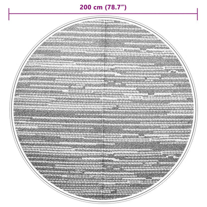 Outdoor-Teppich Braun Ø200 cm PP