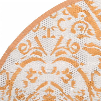 Outdoor-Teppich ARAKIL Orange und Weiß Ø200 cm PP