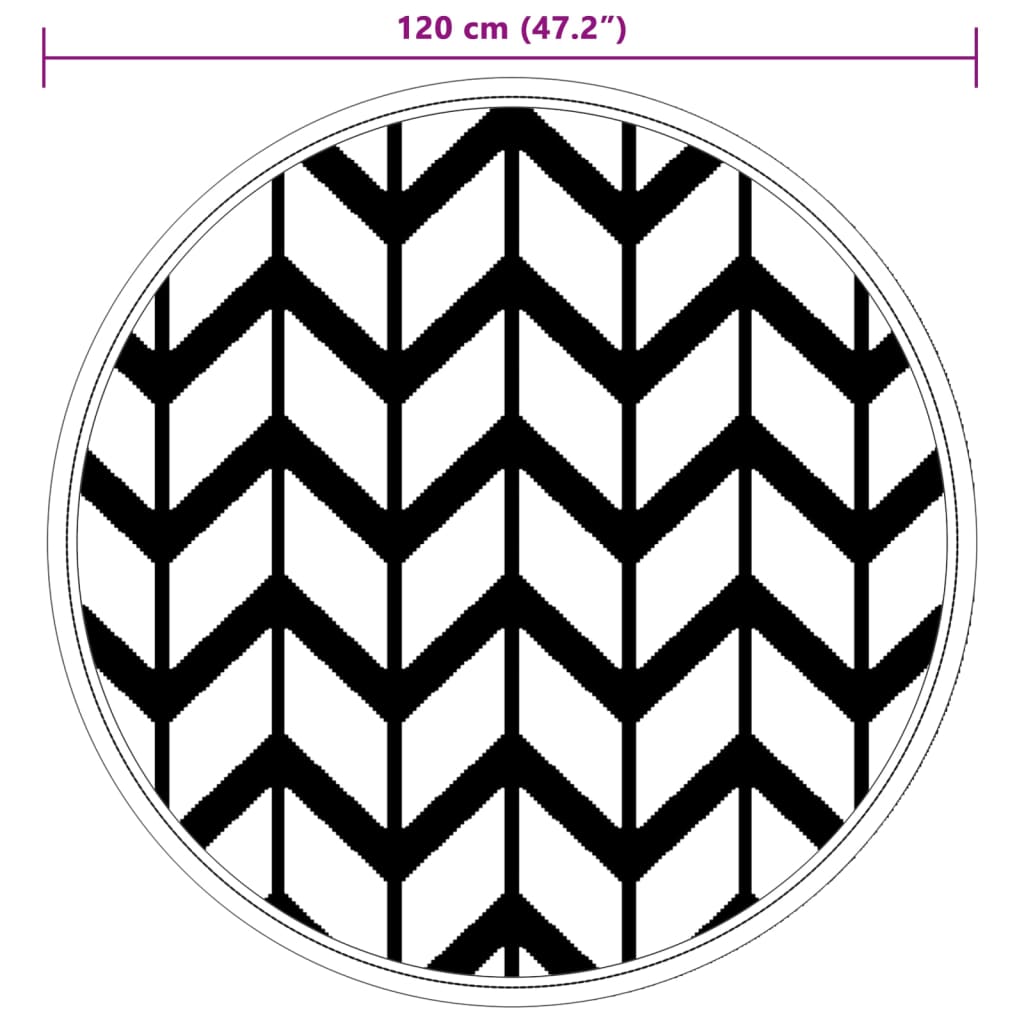 Outdoor-Teppich ARAKIL Grau Ø120 cm PP