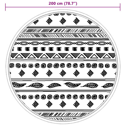 Outdoor-Teppich Grau Ø200 cm PP