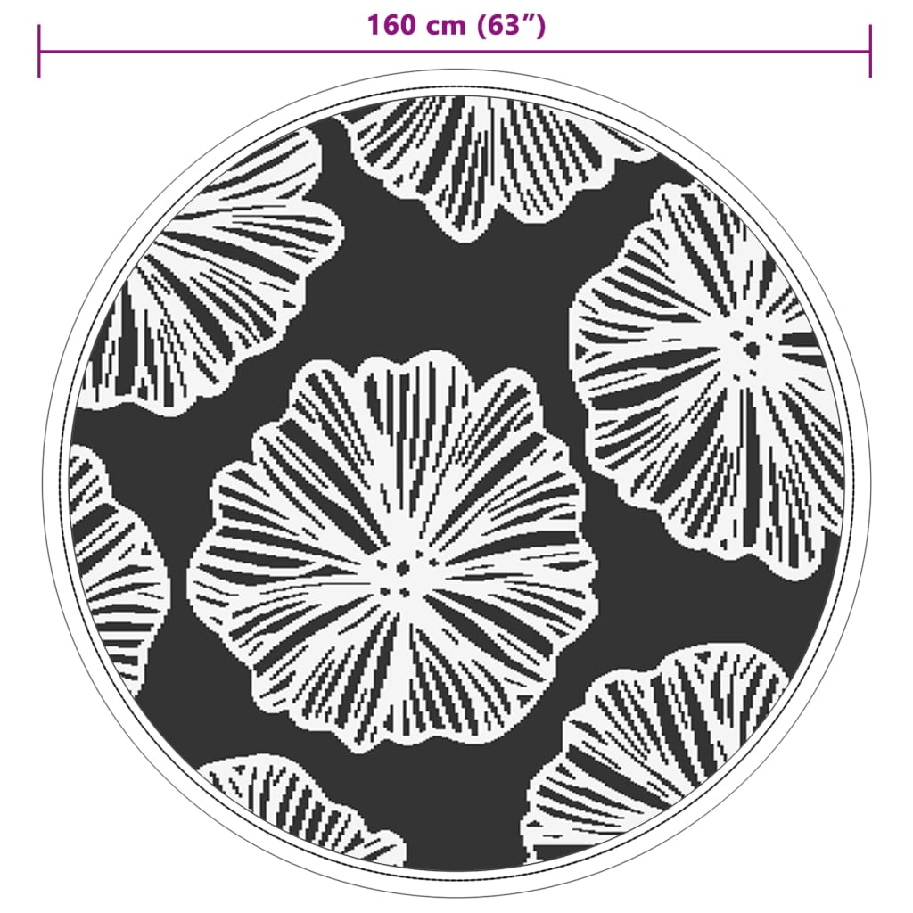 Outdoor-Teppich Grün Ø160 cm PP