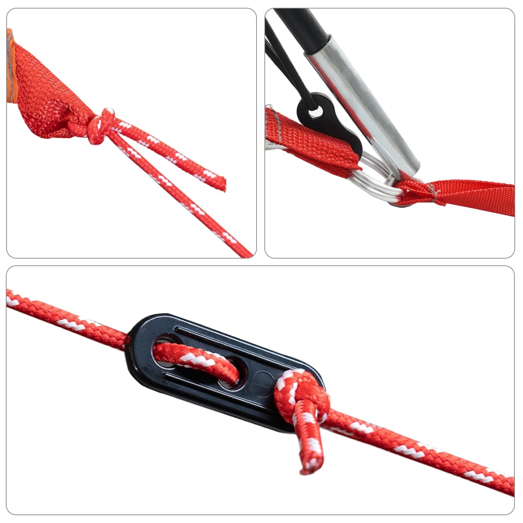 Familienzelt für 8 Personen Grau und Orange Wasserdicht