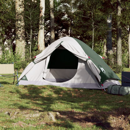 Kuppel-Campingzelt 4 Personen Grün Wasserdicht