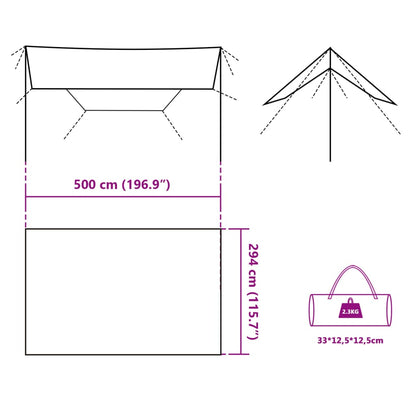 Tarp Blau 500x294 cm Wasserdicht