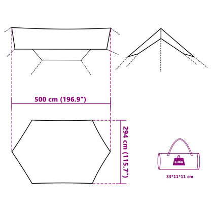 Tarp Grün 500x294 cm Wasserdicht