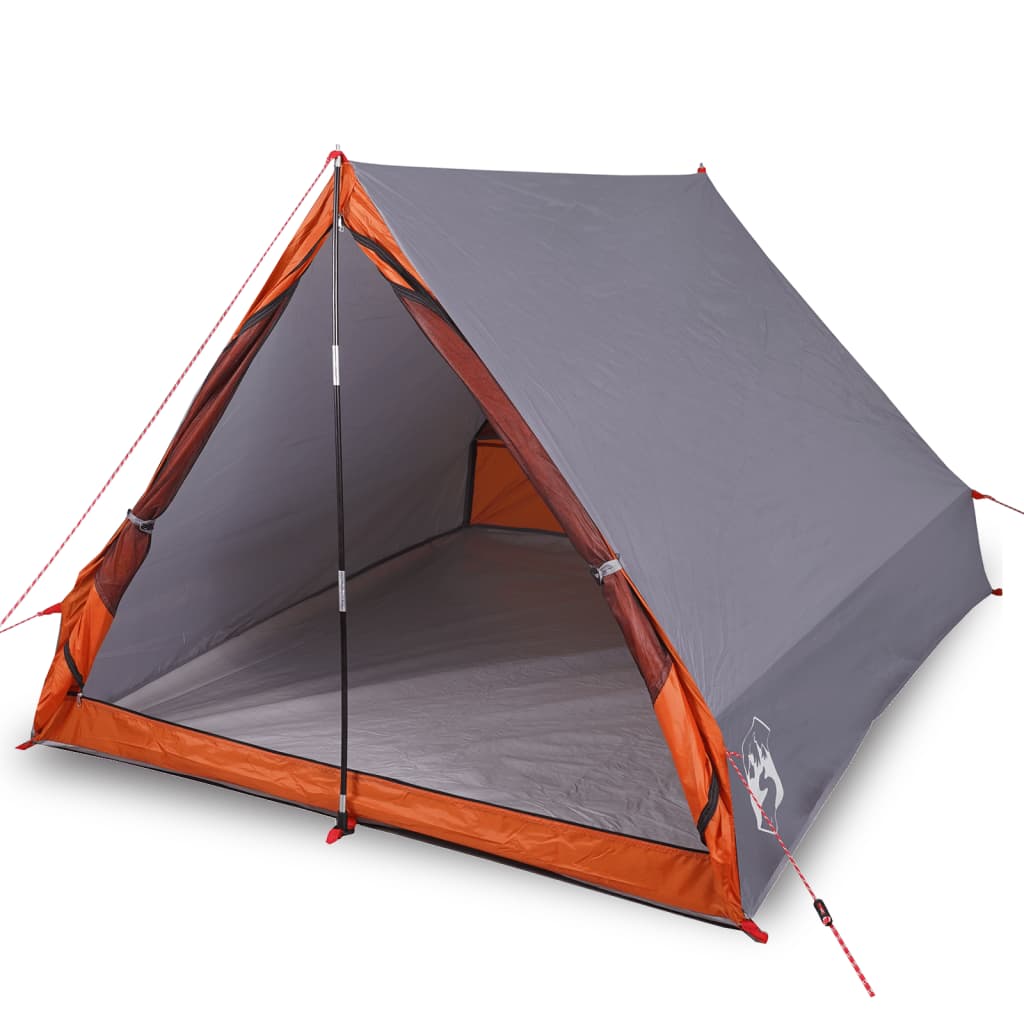 Campingzelt A-Form 2 Personen Grau Wasserdicht