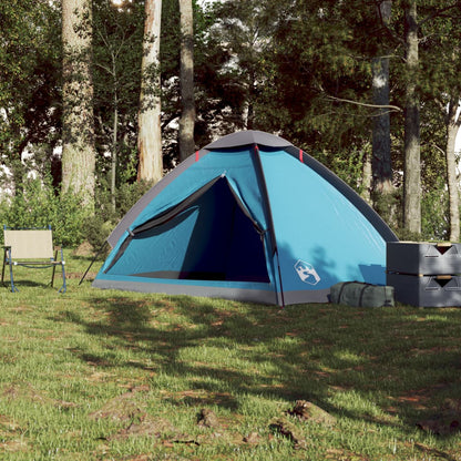 Kuppel-Campingzelt 4 Personen Blau Wasserdicht