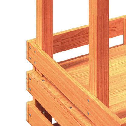 Gartenbar mit Dach Braun 112,5x57x195,5 cm Massivholz Kiefer