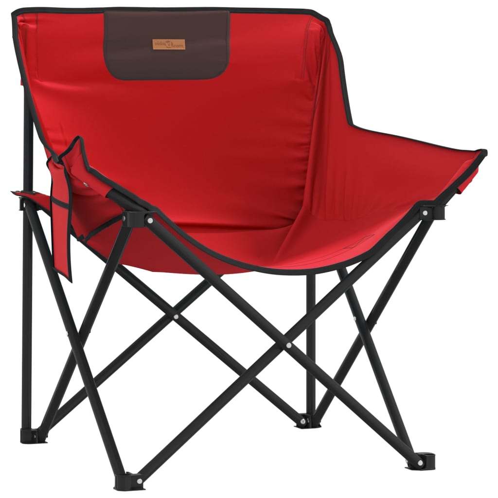 Campingstühle 2 Stk. mit Tasche Klappbar Rot