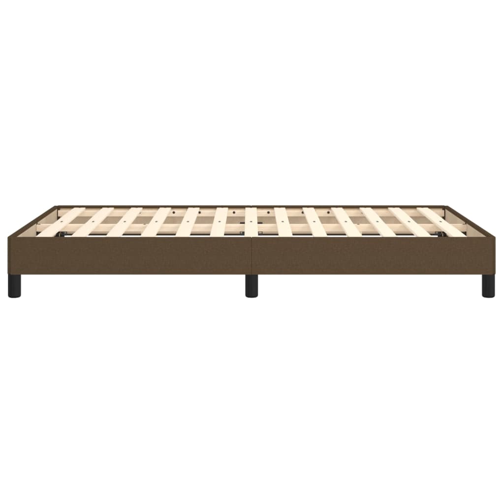 Bettgestell ohne Matratze Dunkelbraun 120x190 cm Stoff