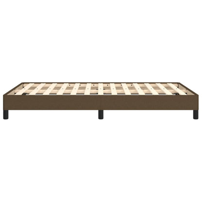Bettgestell ohne Matratze Dunkelbraun 120x190 cm Stoff