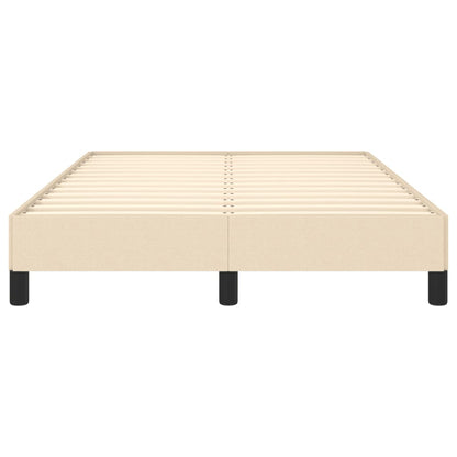 Bettgestell ohne Matratze Creme 120x190 cm Stoff