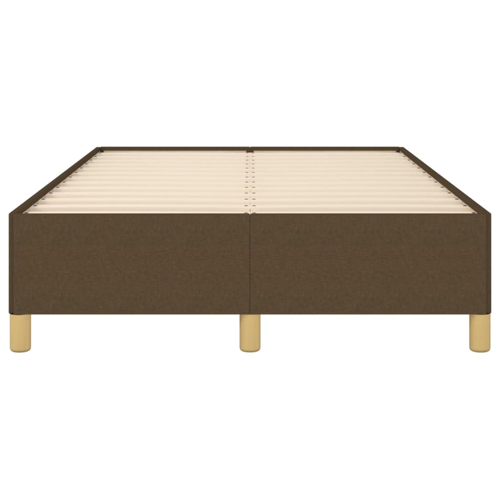 Bettgestell ohne Matratze Dunkelbraun 120x190 cm Stoff