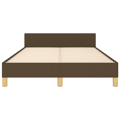 Bettgestell ohne Matratze Dunkelbraun 120x190 cm Stoff
