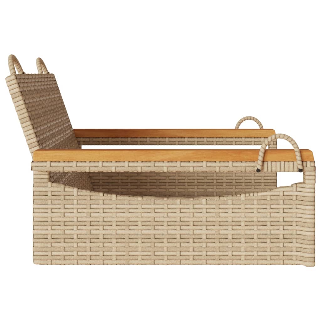 Hängesessel Beige 63x62x40 cm Poly Rattan