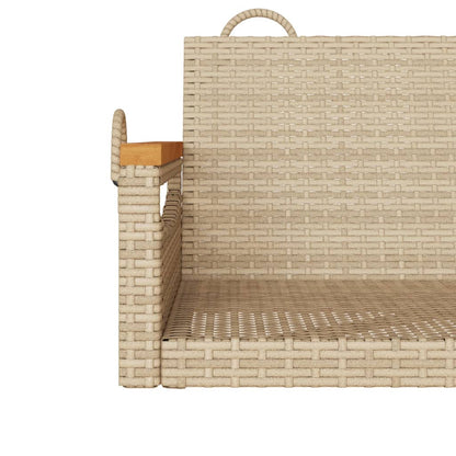 Hängesessel Beige 63x62x40 cm Poly Rattan