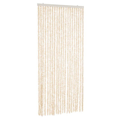 Fliegenvorhang Beige und Weiß 56x200 cm Chenille