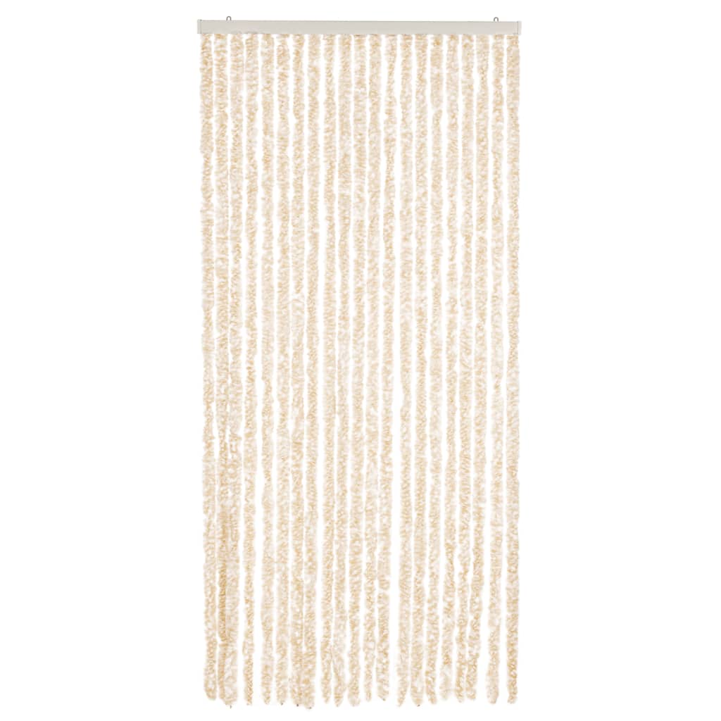 Fliegenvorhang Beige und Weiß 56x200 cm Chenille