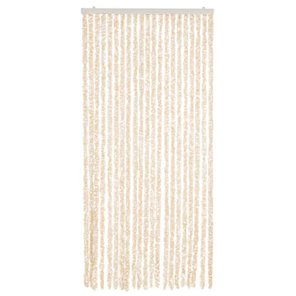 Fliegenvorhang Beige und Weiß 56x200 cm Chenille