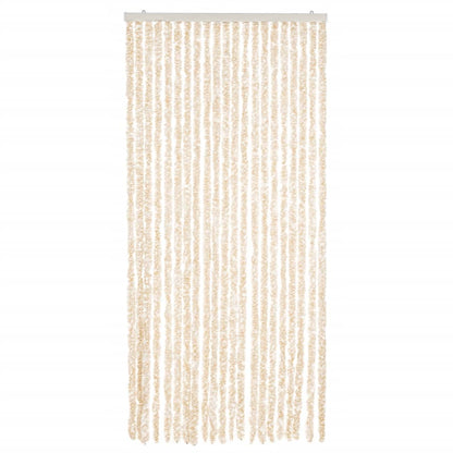 Fliegenvorhang Beige und Weiß 90x200 cm Chenille