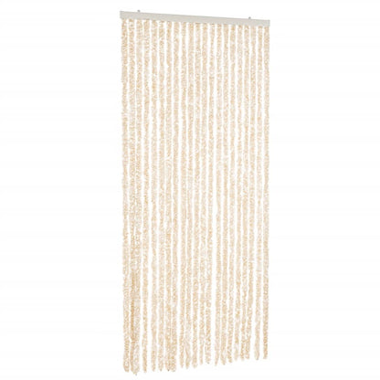 Fliegenvorhang Beige und Weiß 100x220 cm Chenille