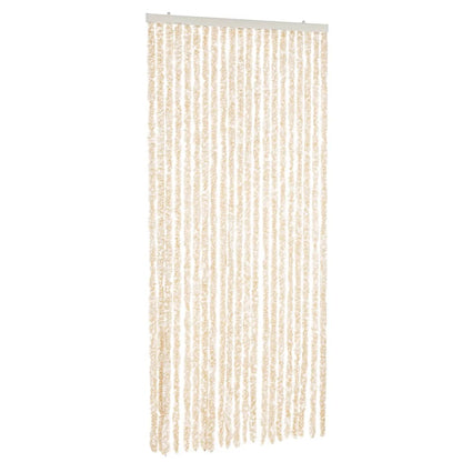 Fliegenvorhang Beige und Weiß 100x230 cm Chenille