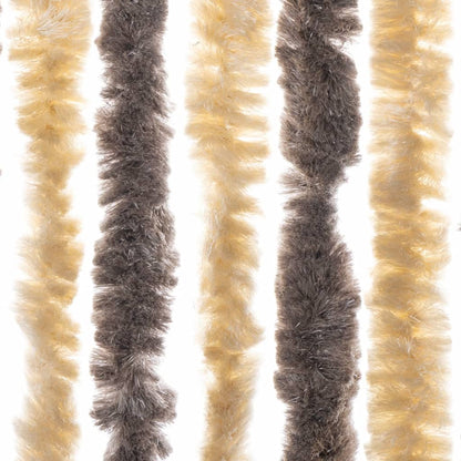 Fliegenvorhang Dunkelbraun und Beige 100x200 cm Chenille