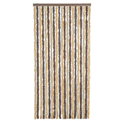 Fliegenvorhang Dunkelbraun und Beige 100x230 cm Chenille