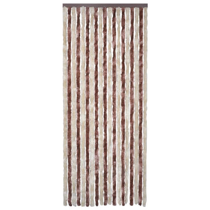 Fliegenvorhang Beige und Hellbraun 100x230 cm Chenille