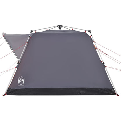 Campingzelt 4 Personen Grau und Orange Quick Release