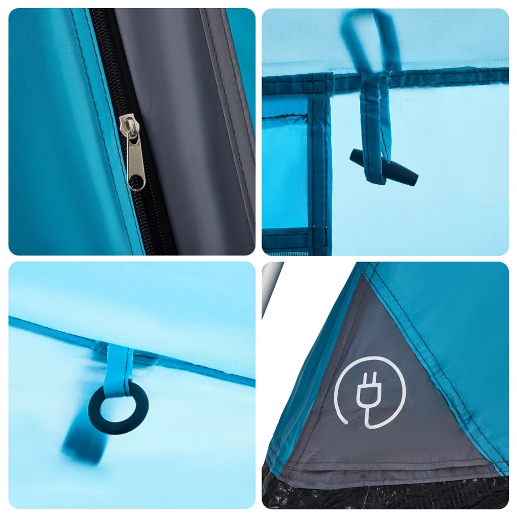 Kuppel-Familienzelt 10 Personen Blau Quick Release