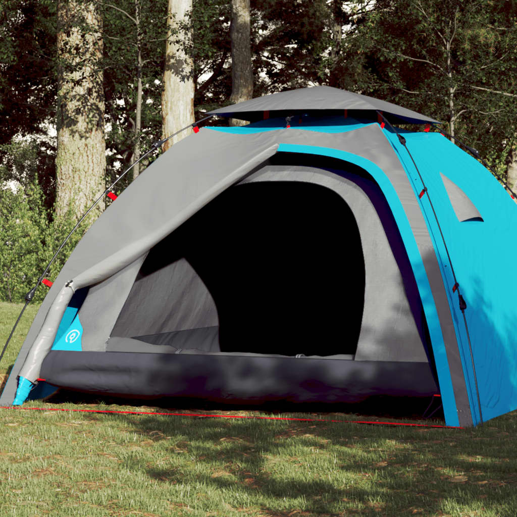 Kuppel-Campingzelt 4 Personen Blau Quick Release