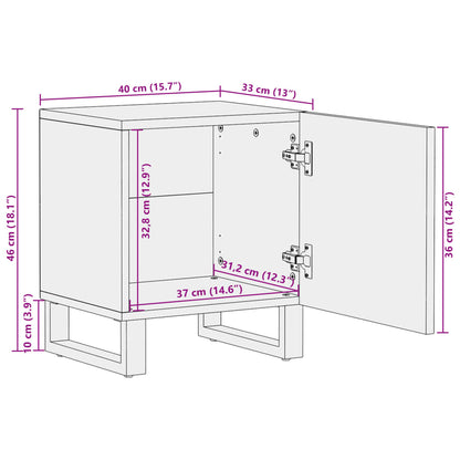 Nachttisch 40x34x46 cm Altholz Massiv