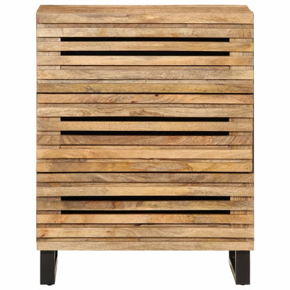 Sideboard 60x34x75 cm Raues Massives Mangoholz