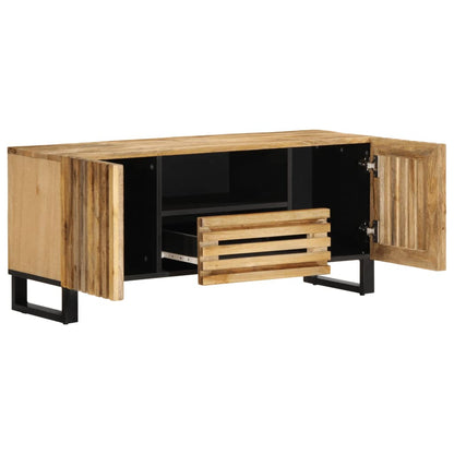 TV-Schrank 100x34x46 cm Raues Massives Mangoholz