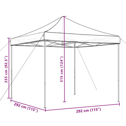 Partyzelt Faltbar Pop-Up Beige 292x292x315 cm