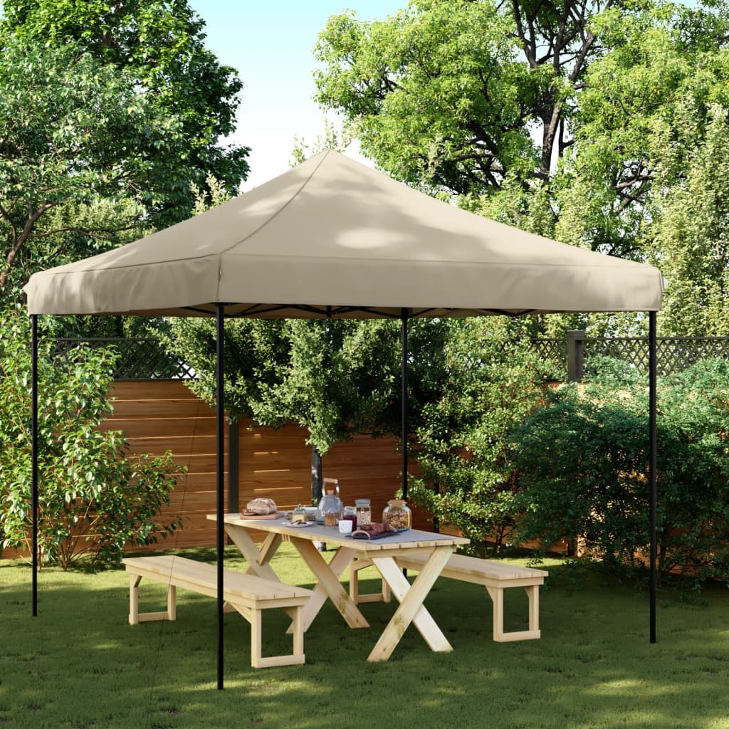 Partyzelt Faltbar Pop-Up Taupe 292x292x315 cm