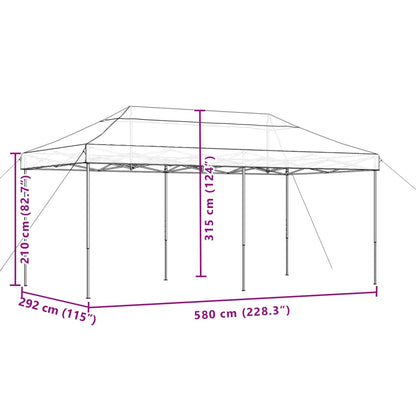 Partyzelt Faltbar Pop-Up Terrakottarot 580x292x315 cm