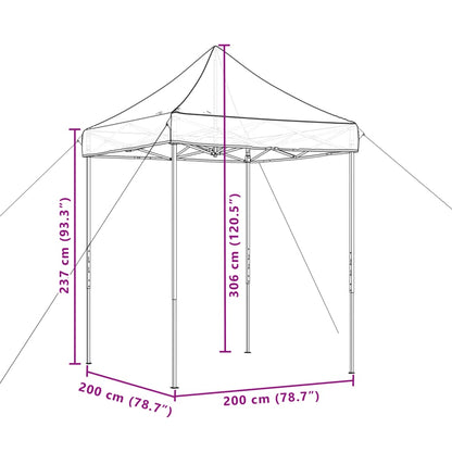 Partyzelt Faltbar Pop-Up Beige 200x200x306 cm