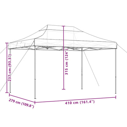 Partyzelt Faltbar Pop-Up Grün 410x279x315 cm